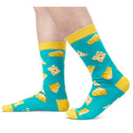 Unisex Cheese Gifts for Cheese Lover, Cheese Socks for Men Women, Funny Novelty Silly Cheese Socks Gifts