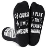 Funny Socks Music Gifts Piano Gifts for Women Men Teens, Gifts for Piano Players Piano Lovers Gifts Musician Gifts for Men Women