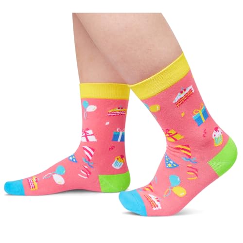 4th Birthday Gifts for 4 Year Old Girl Boy, Crazy Silly Funny Socks for Kids, Kids Novelty Socks