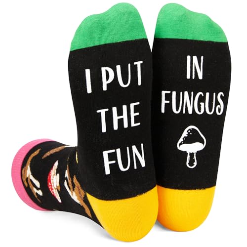 Funny Mushroom Gifts Plant Lover Gifts for Nature Lovers, Mushroom Themed Gifts Cool Mushroom Socks for Men Women