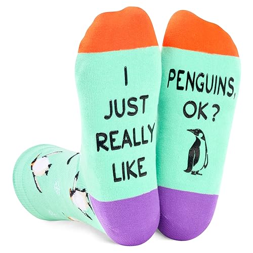 One-Size-Fits-All Penguin Gifts, Unisex Penguin Socks for Women and Men,  Penguin Gifts Gender-Neutral Animal Socks