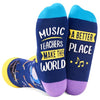 Music Socks, Cool Gifts for Music Teachers, Cute Music Teacher Gifts, Teacher Appreciation Gifts for Music Teachers Men Women, Funny Teacher Gifts