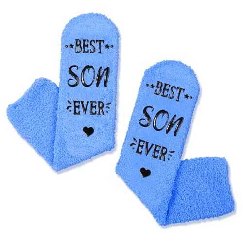 Crazy Novelty Socks Gifts for Son, Christmas Gifts to My Son Gifts, Best Son Gifts from Mom Dad, Father Mother to Son Gifts, Best Son Ever