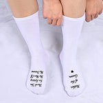 Cute Bride Mother Women's White Crew Socks