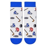 Unisex Novelty Hockey Socks for Kids, Children Ball Sports Socks, Funny Hockey Gifts for Hockey Lovers, Kids' Fun Socks, Perfect Gifts for Boys Girls, Sports Lover Gift, Gifts for 7-10 Years Old