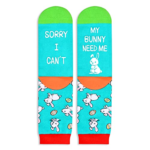 Unisex Funny Rabbit Socks, Rabbit Gifts for Women and Men, Rabbit Gifts Farm Animal Socks Easter Gifts