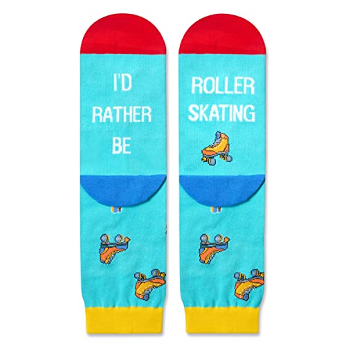 Novelty Roller Skate Socks, Funny Roller Skate Gifts for Roller Skate Lovers, Sports Socks, Gifts For Men Women, Unisex Roller Skate Themed Socks, Sports Lover Gift, Silly Socks, Fun Socks