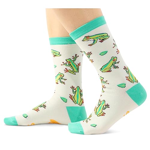 Unique Frog Gifts for Women Silly & Fun Frog Socks Crazy Frog Gifts for Moms