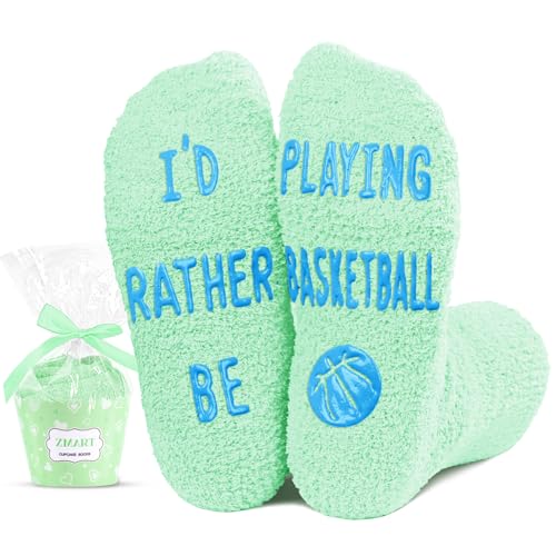 Unisex Basketball Socks for Children, Funny Basketball Gifts for Basketball Lovers, Kids' Basketball Socks, Cute Sports Socks for Boys Girls, Novelty Kids' Gifts for Sports Lovers, Gifts for 7-10 Years