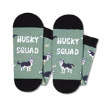 Funny Novelty Socks for Dog Lover, Husky Lovers Gifts, Cute Husky Printed Casual Crew Sock Gifts for Men Women