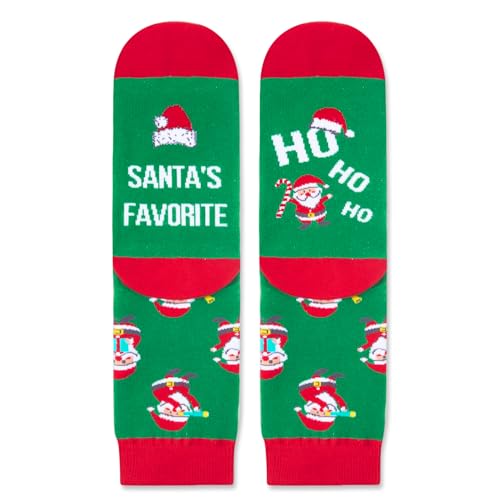 Christmas Socks for Kids, Christmas Santa Socks, Gift for Christmas, Funny Gift, Colorful Socks, Motif Socks, Themed Socks, Xmas Santa Socks, Xmas Gifts Girls Boys, Gifts for 7-10 Years Old