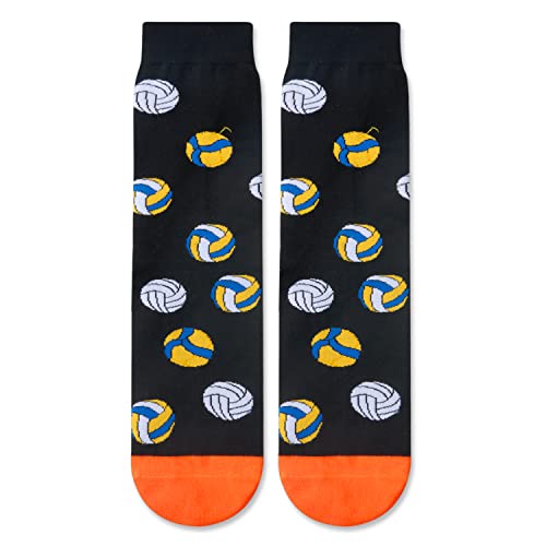 Novelty Volleyball Socks, Funny Volleyball Gifts for Volleyball Lovers, Ball Sports Socks, Gifts For Men Women, Unisex Volleyball Themed Socks, Sports Lover Gift, Silly Socks, Fun Socks