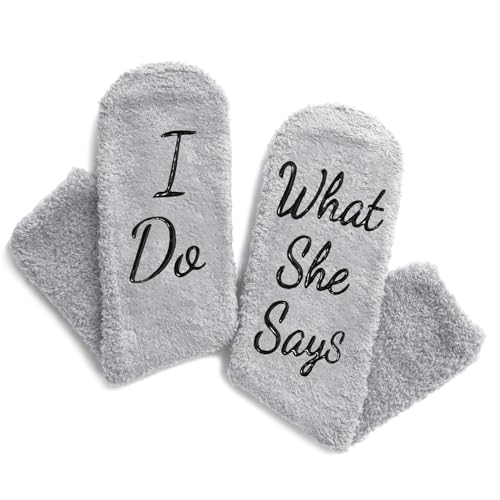 Groom Gifts for Wedding, Funny Engagement Wedding Socks, Fuzzy Husband Socks