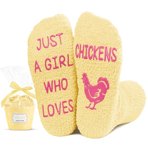 Cute Chicken Gifts for Girls, Crazy Fuzzy Chicken Socks Gifts for 7-10 years old Girls, Chicken Gifts for Chicken Lovers, Perfect Gifts for Daughters and Granddaughters Who Love Chicken