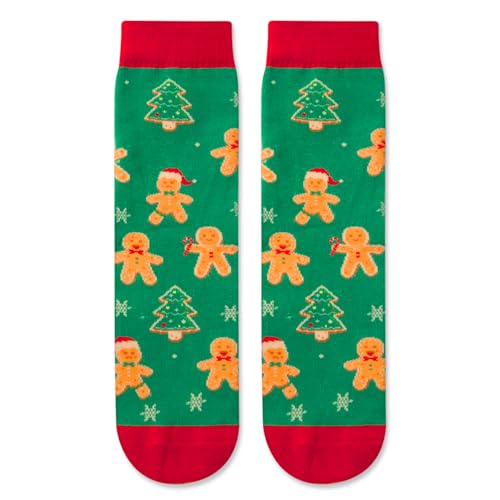Funny Christmas Gifts for Kids, Christmas Socks, Gingerbread Socks for Boys Girls, Xmas Gifts, Holiday Gifts for 4-7 Years Old, Gingerbread Gifts, Santa Gift Stocking Stuffer