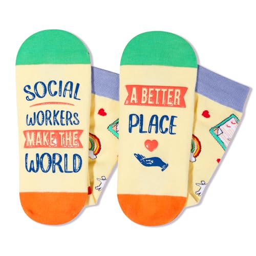 Social Worker Socks, Women Men Social Worker Socks, Appreciation Gifts for Volunteers, Unisex Volunteer Socks, and Office Gifts for School Social Workers
