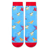 Cute Bird Unisex Blue Crew Socks