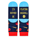 Unisex Novelty Baseball Socks for Kids, Children Ball Sports Socks, Funny Baseball Gifts for Baseball Lovers, Kids' Fun Socks, Perfect Gifts for Boys Girls, Sports Lover Gift, Gifts for 7-10 Years Old