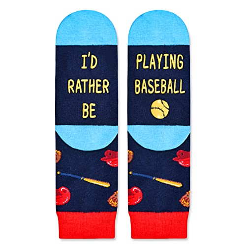 Kids' Fun Socks, Unisex Novelty Baseball Socks for Kids, Children Ball Sports Socks, Funny Baseball Gifts for Baseball Lovers, Gifts for Boys Girls, Sports Lover Gift, Gifts for 7-10 Years Old