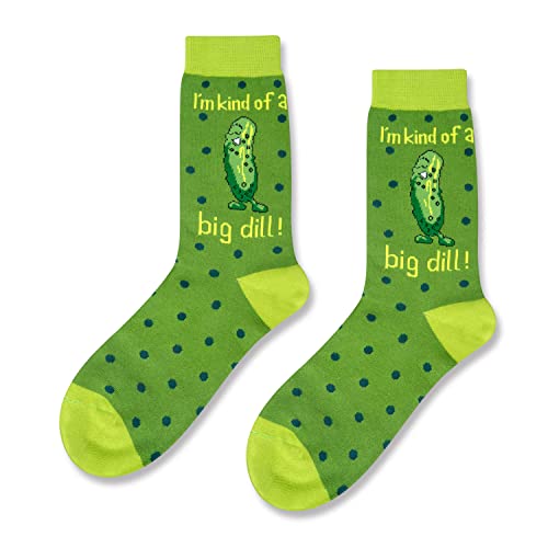 Funny Pickle Socks for Men, Novelty Pickle Gifts For Pickle Lovers, Anniversary Gift For Him, Gift For Dad, Funny Food Socks, Mens Pickle Themed Socks