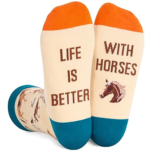 One-Size-Fits-All Horse Gifts, Unisex Horse Socks for Women and Men,  Horse Gifts Gender-Neutral Animal Socks