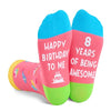 Funny Fun Crazy 8th Birthday Socks, Teens' 8th Birthday Gifts, Perfect Gifts for 8 Year Old Boy or Girl, Unique 8th Birthday Gift for Kids