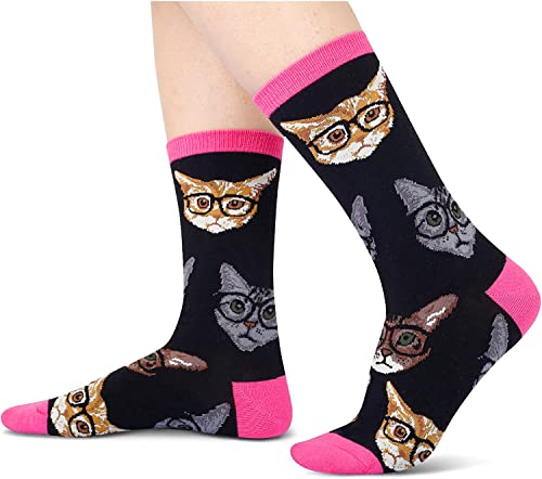 Birthday Gifts for Women Who Love Cats, Cat Mom Gift for Cat Owners Cat Socks