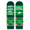 Funny Football Unisex Children's Green Crew Socks