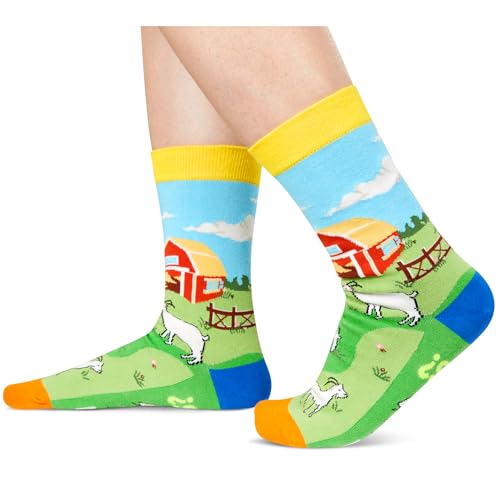 Funny Socks Goat Socks Men Goat Socks for Women Farm Animal Socks, Silly Gag Sheep Gifts Goat Gifts for Goat Lovers