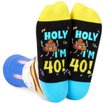 Unique 40th Birthday Gifts for Men Women, Crazy Silly 40st Birthday Socks, Funny Gift Idea for Unisex Adult 40-Year-Old