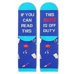 2 Pack Funny Nurse Gifts for Women, Medical Nursing Pharmacy Socks, Novelty Silly Nurse Gift Socks