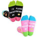 Cute Ball Sports Socks for Sports Lovers, Unisex Softball Socks for Men Women, Funny Softball Gifts for Softball Lovers, Perfect Women Men Softball Socks Gift