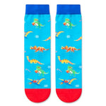 Christmas Dinosaur Socks, Funny Christmas Gifts for Boys Girls, Christmas Vacation Gifts, Xmas Gifts, Holiday Gifts, Dinosaur Gifts, Santa Gift Stocking Stuffer, Gifts for 7-10 Years Old