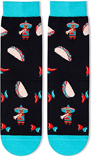 Funny Taco Socks for Unisex Adult Who Love Taco, Novelty Taco Gifts,Men Women Gag Gifts, Gifts for Taco Lovers, Taco Tuesday, If You Can Read This, Bring Me Tacos Socks