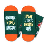 Unique Drummer Gifts for Men Women Teens, Percussion Gifts Drummer Drumline Socks, Music Socks Music Gifts for Music Lovers Drummer
