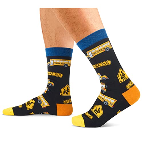 Unisex Bus Driver Socks, Best Gifts for Bus Drivers, School Bus Drivers, and Appreciation Gifts for Men and Women School Bus Drivers