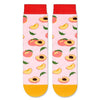Peach Gifts Unisex Kids Funny Fruit Socks Peach Gifts for Boys and Girls Cute Peach Socks, Gifts for 7-10 Years Old