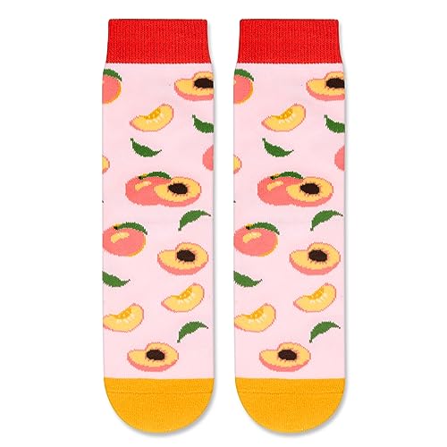 Funny Peach Unisex Child's Pink Crew Socks