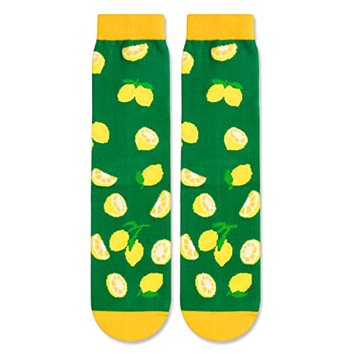 Lemon Gifts Unisex Funny Fruit Socks Lemon Gifts for Women and Men Novelty Lemon Socks