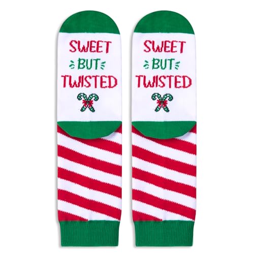 Funny Christmas Gifts for Kids, Christmas Socks, Candy Cane Socks for Boys Girls, Xmas Gifts, Holiday Gifts, Candy Cane Gifts, Santa Gift Stocking Stuffer, Gifts for 7-10 Years Old