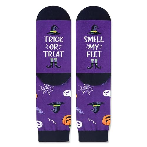 Funny Crazy Pumpkin Socks, Horror Spooky Halloween Socks for Men Women, Silly Halloween Gifts, Horror-themed Gifts, Pumpkin Gifts, Halloween Holiday Presents