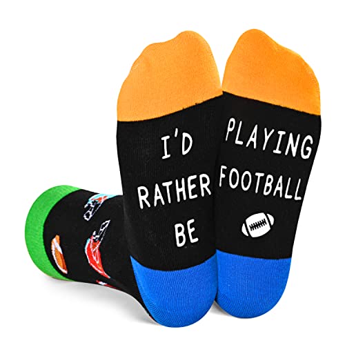 Unisex Novelty Football Socks for Kids, Children Ball Sports Socks, Funny Football Gifts for Football Lovers, Kids' Fun Socks, Perfect Gifts for Boys Girls, Sports Lover Gift, Gifts for 7-10 Years Old