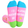 Funny Softball Gifts for Softball Lovers, Women Men Softball Socks, Cute Ball Sports Socks for Sports Lovers, Unisex Softball Socks for Men Women Softball Gifts