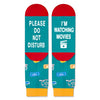 Unisex Novelty Movie Socks Popcorn Socks, Funny Movie Lover Gifts for Men Women, Movie Buff Gifts, Movie Gifts For Film Lovers, Movie Lovers Gift Ideas Movie Night