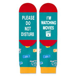 Unisex Novelty Movie Socks Popcorn Socks, Funny Movie Lover Gifts for Men Women, Movie Buff Gifts, Movie Gifts For Film Lovers, Movie Lovers Gift Ideas Movie Night