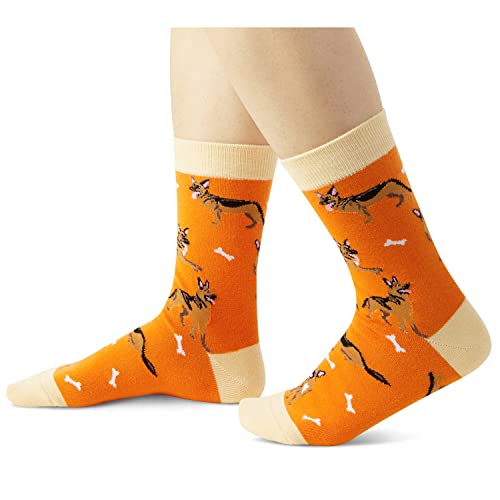 One-Size-Fits-All German Shepherd Gifts, Unisex German Shepherd Socks for Women and Men,  German Shepherd Gifts Gender-Neutral Animal Socks