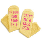 Novelty Taco Gifts for Grils Boys, Funny Crazy Silly Taco Socks, Fuzzy Taco Socks