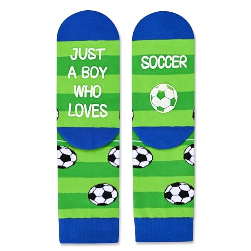 Unisex Soccer Socks for Children, Funny Soccer Gifts for Soccer Lovers, Kids' Soccer Socks, Cute Sports Socks for Boys and Girls, Novelty Kids' Gifts for Sports Lovers 10-12 Years Old