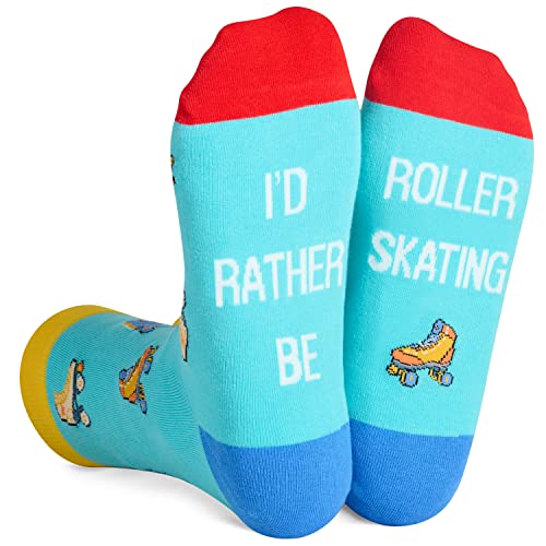 Novelty Roller Skate Socks, Funny Roller Skate Gifts for Roller Skate Lovers, Sports Socks, Gifts For Men Women, Unisex Roller Skate Themed Socks, Sports Lover Gift, Silly Socks, Fun Socks