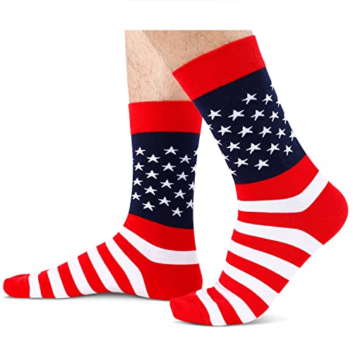 4th of July Gifts for Him, American Flag-themed Socks, Patriots Gifts, Independence Day Gifts for Men, USA Flag Enthusiast Presents, Patriotic Gift